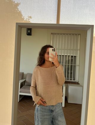 Jersey beige Stradivarius talla S