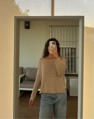 Jersey beige Stradivarius talla S
