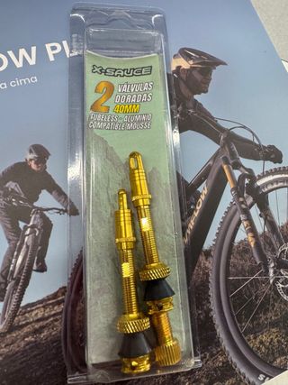 Válvulas Tubeless X-Sauce Doradas 40mm