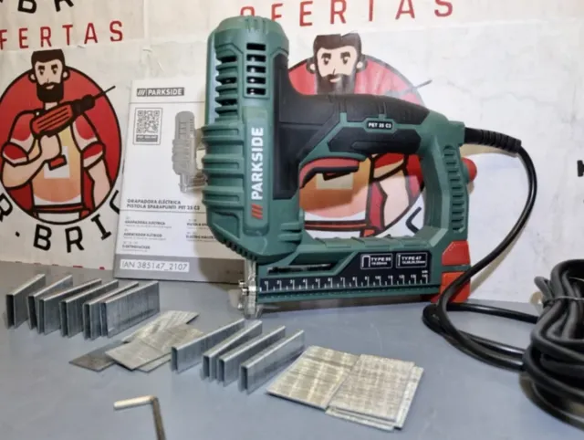 Grapadora y Clavadora Eléctrica Parkside PET 25 C3