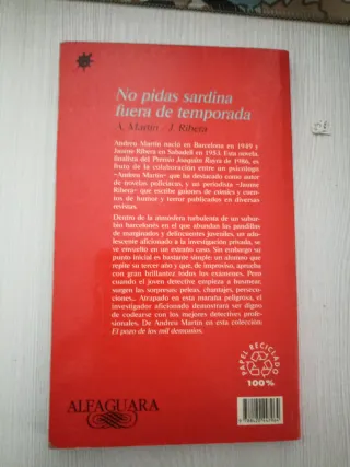 Libro No pidas sardina fuera de temporada