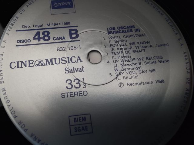 Vinilo Cine & Musica - Los Oscars Musicales (II)