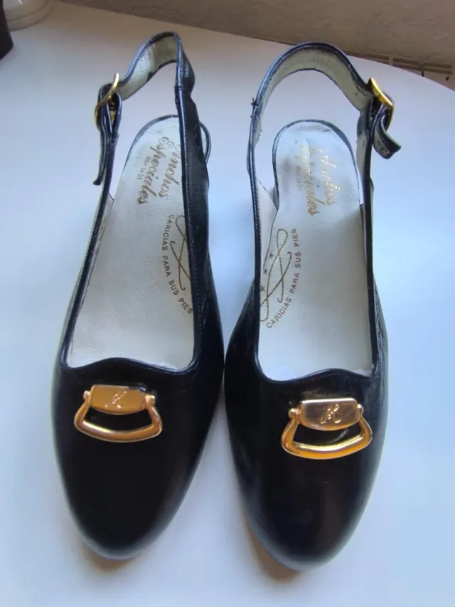 Zapatos de piel negros mujer