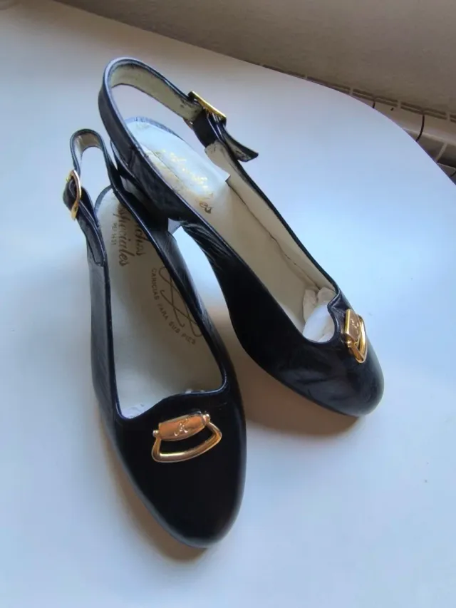 Zapatos de piel negros mujer