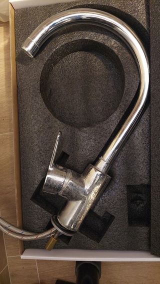 Grifo Roca de cocina moderno plateado