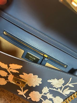 Bolso Ralph Lauren floral azul y blanco
