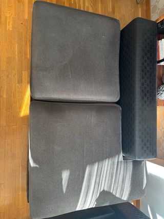 Sofá modular L negro y gris