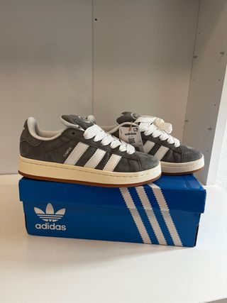 Adidas Campus Gris y Blanco