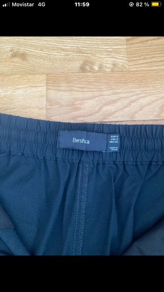 Pantalón parachute vintage negro