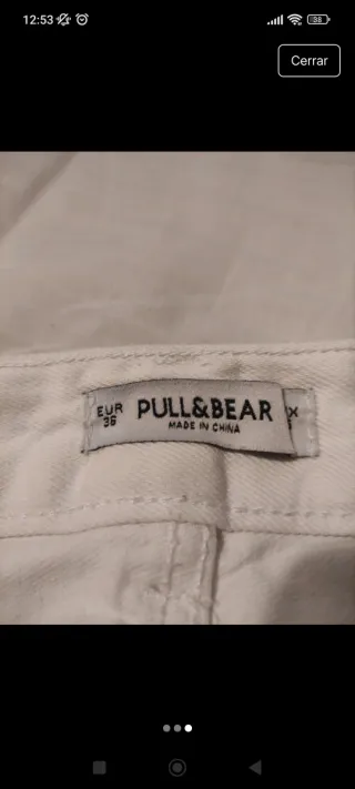 Shorts vaqueros blancos Pull and Bear