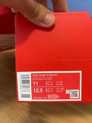 Nike Dunk Panda Talla 45
