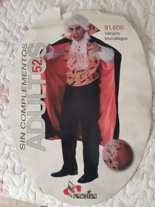 Disfraz Vampiro Murciélago Talla 52