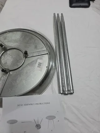 Tavolino Design Matalo 47cm Argento