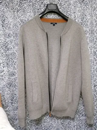 Chaqueta punto Kiabi gris hombre Talla L
