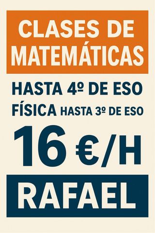 Clases particulares Matemáticas 

