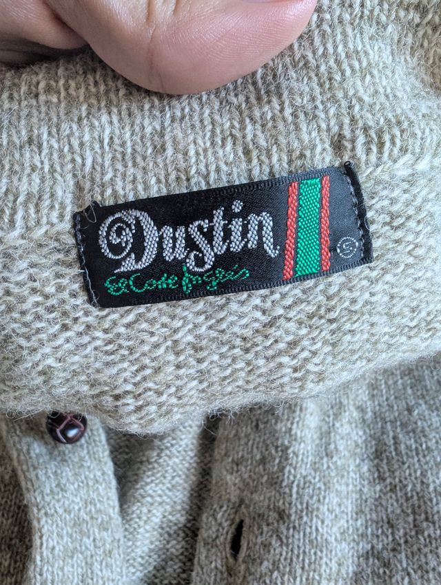 Cardigan hombre crema con logo talla L o XL