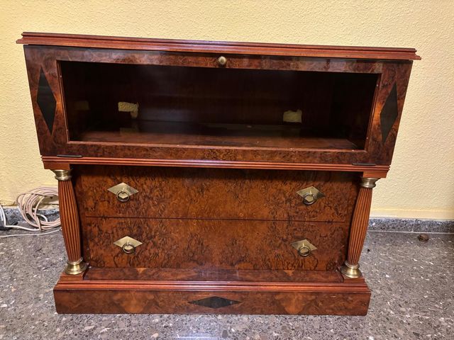 Mueble TV madera maciza con cajones