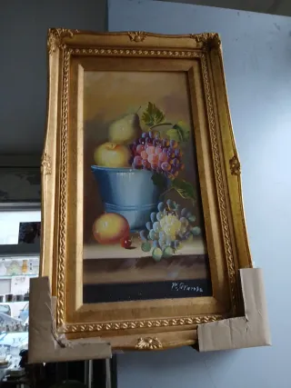Dipinto ad olio Vintage love su tavola.
