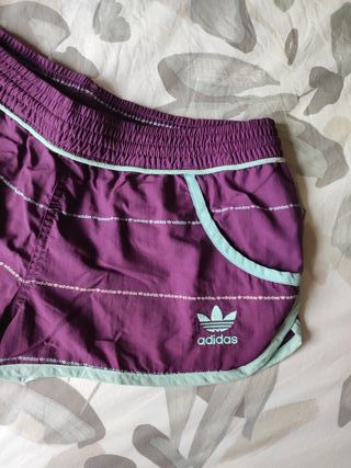 Shorts Adidas Morado/Verde Agua