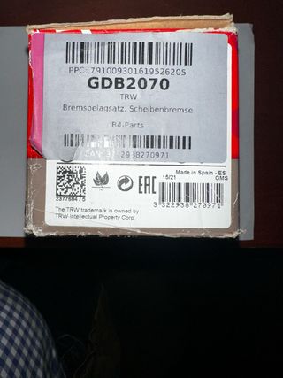 Pastillas Freno TRW GDB2070 Mercedes C 
