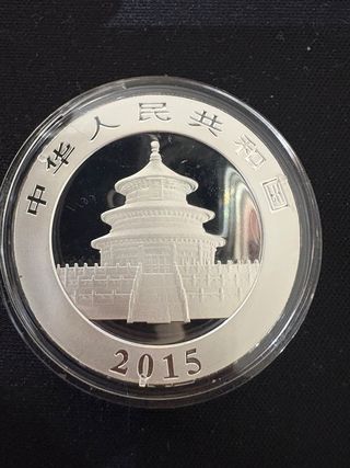Moneda Panda China Plata 2015