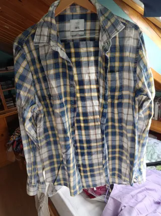 Camisa cuadros Zara XL (da L)