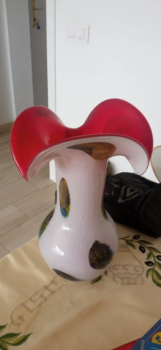 Jarrón Murano Diseño Exclusivo Multicolor