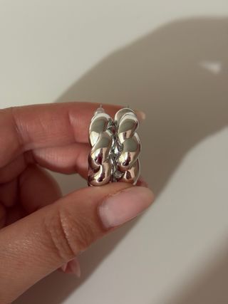Orecchini a cerchio vintage argento