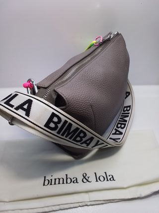 Bolso Bimba y Lola Piel Gris Trapecio