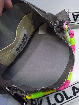 Bolso Bimba y Lola Piel Gris Trapecio