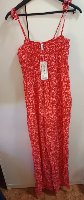 Mono largo tirantes FBSISTER rojo estampado