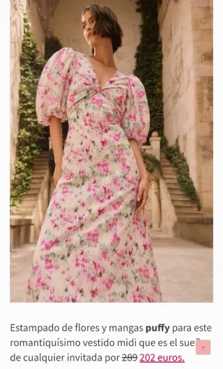 Vestido midi floral Pedro del Hierro