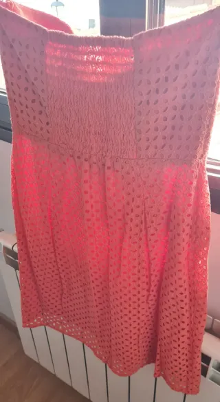 Vestido palabra de honor naranja Talla 40