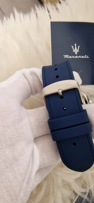 Reloj Maserati Automático Hombre 42mm Azul/Platead