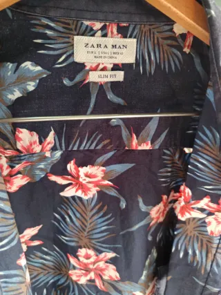 Camisa Zara Estampada Talla L
