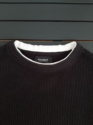 Jersey Pull&Bear Negro Talla S. De algodón 100%. 