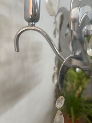 Lámpara de araña con lágrimas de cristal