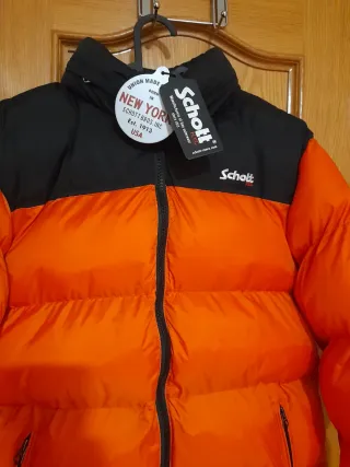 Chaqueta Schott Naranja y Negra Talla M
