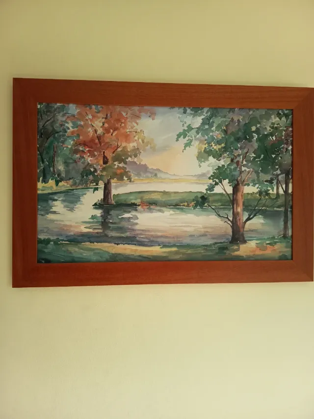 Cuadro paisaje acuarela