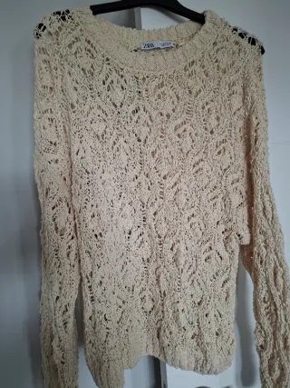Jersey Zara Beige Calado