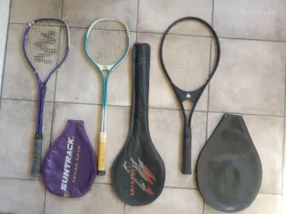 Lote Raquetas Bádminton y Tenis + Fundas