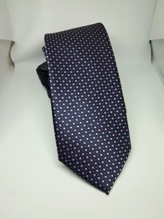 Corbata Primark Estampada Azul y Rosa