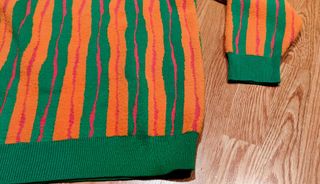 Jersey Zara Oversize XL Rayas Naranja Verde