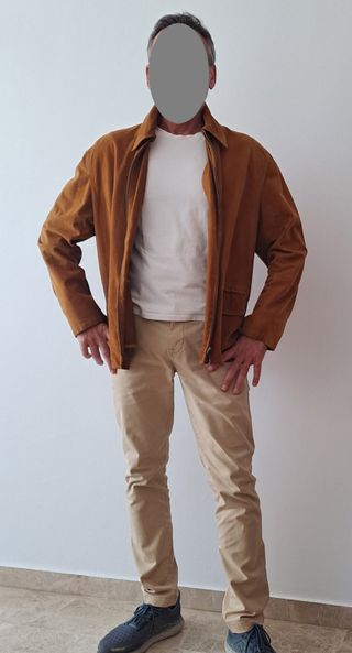 Chaqueta ante natural hombre