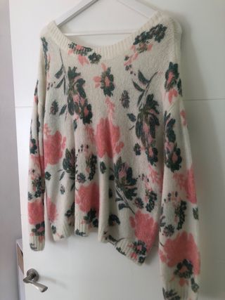 Jersey de punto con flores
