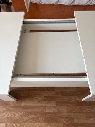 Mesa comedor extensible blanca