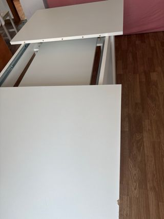 Mesa comedor extensible blanca