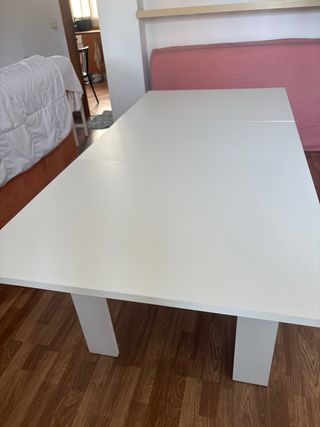 Mesa comedor extensible blanca
