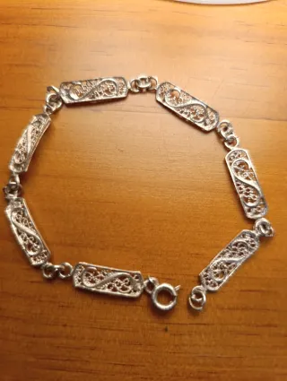 Pulsera Plata 925 Filigrana Antigua 20cm 11g