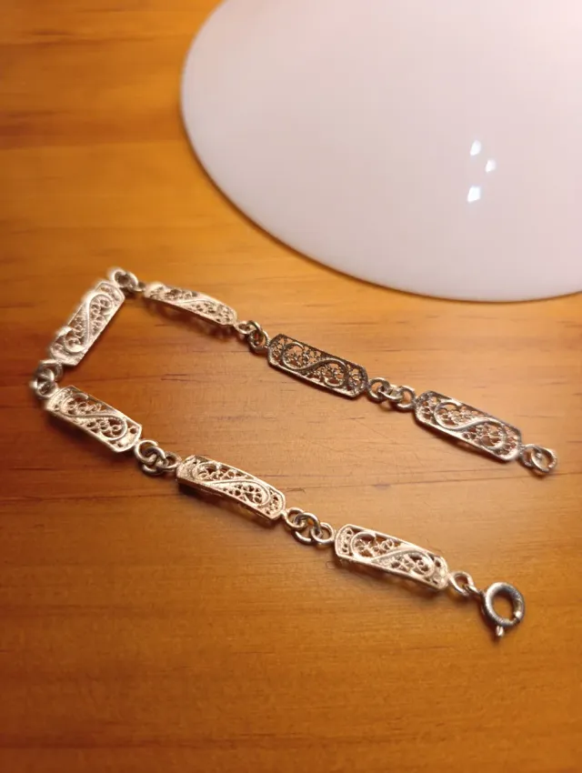 Pulsera Plata 925 Filigrana Antigua 20cm 11g